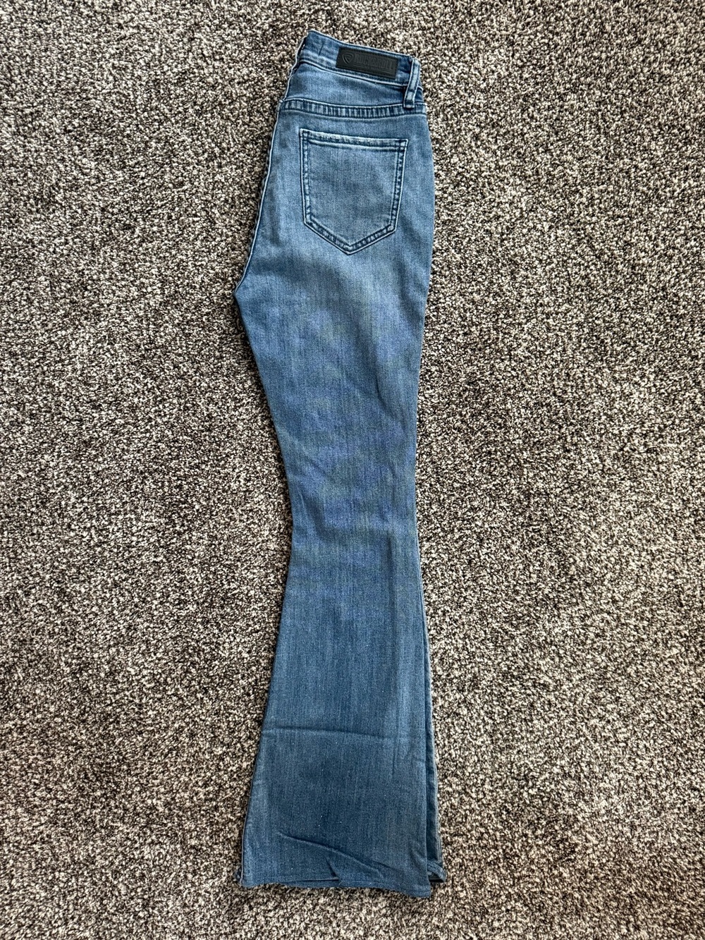 Rock & Roll Denim Flare Sparkle Jeans in Medium Blue Wash